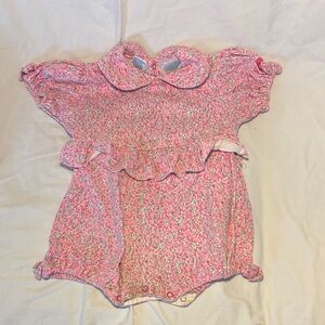 Pink Floral Kids Romper